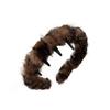 Diadema Retro Coreana con Estampado de Leopardo y Dientes de Felpa para Mujer, Diadema Antideslizante para Lavarse la Cara, Pinza para el Cabello Versátil Nueva Hecha a Mano para Otoño e Invierno
