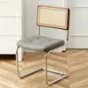 Silla de ratán silla nórdica de madera maciza para el hogar silla de comedor de diseño silla de segunda mano silla网红 cafetería hotel ocio silla ins