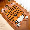 Rojo Año del Tigre Dormitorio Cama Manta Baño Absorbente Alfombra de Piso Alfombra Puerta de Baño Alfombrilla para Pies Antideslizante Alfombrilla para Puerta de Inodoro