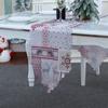 Decorações de Natal tecido estampado caminho de mesa criativo novo caminho de mesa restaurante europeu e americano festa familiar festa festa toalha de mesa de festa