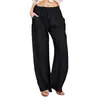 Ropa de mujer transfronteriza 2026 nuevo estilo europeo y americano Amazon eBay talla grande holgada algodón y lino casual pantalones largos para mujer