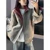 Chaqueta de Cuero PU Tie-dye Retro Americana Transfronteriza para Hombre Color Otoño Bloque de Color Patchwork Casual Ropa de Cuero Moda Chaqueta de Béisbol Holgada