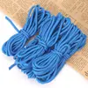 Cuerda fluorescente de núcleo hilado poliéster-algodón en stock para camping al aire libre, cuerda reflectante para asegurar y empaquetar mercancías
