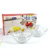 Cristal sin plomo Diamond Glass Juego de tazones para ensalada de frutas juego de tazones para regalo de joyería venta al por mayor