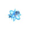 Diadema Cruzada Ins Doble Flor de Orquídea Tailandesa Pinza para el Cabello Flor de Cabeza Bohemia Pinza de Borde Accesorios para el Cabello de Vacaciones en la Playa para Mujeres