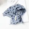 Lenço Xadrez com Bolinhas Vintage de Alta Qualidade Lenço Decorativo para Cabeça Lenço de Seda Novo Estilo Primavera e Verão