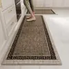 Esterilla Especial para Suelo de Cocina Antideslizante a Prueba de Aceite Absorbente de Agua Limpiable Sin Lavado Esterilla para Pies Resistente a la Suciedad Entrada Alfombra Larga de Color Liso
