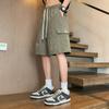 Shorts de ferramentas para homens 2024 verão novo americano retrô plus size calças soltas casuais esportivas calças de desgaste externo