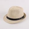 Sombrero de verano para hombres de mediana edad y mayores, sombrero de anciano, sombrero de papá, sombrero de copa de hierba grande y hierba tricolor