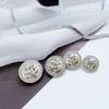 Rosa Bordado a Mano Metal Redondo Ropa Pequeño Fragante Ropa Exterior Ropa Cortavientos Ropa Exterior Botón Botones Gama Alta