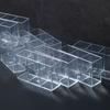 Caja de Almacenamiento de Escritorio Transparente de Tres Compartimentos Montada en la Pared Gabinete con Espejo Cosméticos Lápiz Labial Brocha para Cejas Cuidado de la Piel Estante de Almacenamiento de Cocina