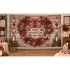 Fondo romántico transfronterizo para el Día de San Valentín, accesorios para fotos de fiesta de rosas en forma de corazón, decoración de pared para confesiones de boda