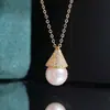 Acessórios para Joias DIY Prata de Lei S925 Elegante Versátil Base para Pingente de Pérola Cravejado com Zircônia Pingente Prata Base 8-12