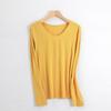 Camiseta Interior de Cuello Redondo Derong para Mujer, Lana Australiana de Invierno, Cepillada para Primavera y Otoño, Camiseta de Manga Larga Ajustada