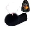 Chinelos de pelúcia populares para mulheres, nova coleção outono/inverno 2026, com sola macia, versáteis, antiderrapantes e sapatos de algodão com forro de fleece
