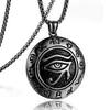 Colgante Retro Ojo de Horus Europeo y Americano Collar Personalizado Rey de los Juegos Creativo Punk para Hombre de Acero Inoxidable