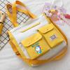 Bolsa de ombro Doraemon fofa japonesa, bolsa mensageiro versátil de grande capacidade, portátil, para estudantes do ensino médio e fundamental