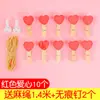 Clip de Madera Lindo Colorido Corazón de Madera Clip de Madera Guardería Aula Pared de Fotos Colgante Decorativo Nota Clip de Cuerda de Cáñamo Juego