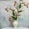 Nuevas Flores Artificiales para Boda y Decoración del Hogar, Pequeñas Orquídeas Iris Estilo Pintura al Óleo, Flores Falsas para Escaparates de Centros Comerciales y Arreglos de Paisajismo