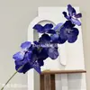 Flores artificiales azul púrpura estilo pintura al óleo jardín Monet libro rojo pequeño combinación de colores belleza Chen camino de boda fila delantera flores al por mayor