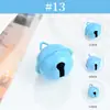 Metal Pintado Color Macaron Pequenos Sinos Chaveiro DIY Boneca Pingente Pet Acessórios Multi-Tamanho Atacado