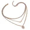 Explosiones Transfronterizas Europeas y Americanas Joyería de Comercio Exterior Mariposa Amor Collar de Múltiples Capas Cadena para Clavícula de Mujer Accesorios de Moda Joyería