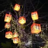 Decoraciones Colgantes de Árbol de Linternas de Año Nuevo para Calles y Áreas Exteriores, Luces Colgantes Cuadradas Rojas Impermeables, Iluminación Decorativa Luces de PVC
