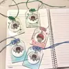 Llavero colgante de amuleto acrílico con logo de dibujos animados, amuleto de bendición para protección y paz, bolsa de la suerte, pequeño regalo para temporada de graduación