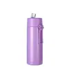 Botella de agua con degradado personalizada, taza térmica de acero inoxidable 304, taza de coche de gran capacidad para deportes al aire libre, vaso de agua simple y elegante
