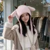 Gorro de punto de nuevo estilo con orejeras, diseñado para mujeres, perfecto para usar al aire libre en invierno, cálido y acogedor, estilo coreano, dulce y lindo, con ribete de pelo sintético de visón