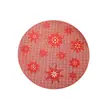 Manteles Individuales Western de PVC Rojos Europeos Redondos con Diseño Calado para Hoteles, Uso Doméstico, Simples y Creativos, Fáciles de Limpiar, Manteles Individuales Aislantes e Impermeables