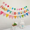 Bandera de feliz cumpleaños decoración de fiesta diseño de escena niño y niña de un año accesorios para fotos infantiles bandera colorida
