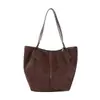 Otoño Invierno Retro Plisado Bolso Grande Mujer 2026 Nuevo Versátil Bolso de Mano para Viaje Cotidiano Terciopelo Mate Bolso de Hombro Único