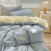 Conjunto de cama de algodão puro de luxo Waffles, atacado, verde oliva, lavado, algodão puro