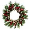 Guirnalda de piñas de Navidad Corona de piñas con bayas de Navidad Decoración de PVC Decoración de puerta Decoración de Navidad Exclusivo transfronterizo
