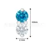 Brincos de Rosca Pequena Duplo Diamante Titânio F136 Unhas de Lábio Piercing Corporal de Liga de Titânio G23 Unhas de Osso da Orelha