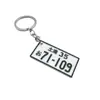 Llavero de Metal para Coche JDM Modificado Simulación Placa Pequeña Número Personalizado Colgante de Placa Decorativa Venta al por Mayor en Stock
