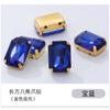 Venda Quente Transfronteiriça Retangular Octogonal Fundo Dourado Garra Diamante Roupas Joias Pulseira Acessórios Artesanais com Furos Costurados à Mão Pedras de Strass Mahjong