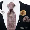 Corbata para Hombre, Pañuelo Cuadrado, Gemelos, Broche Set de 4 Piezas para Banquete de Negocios Decoración de Traje Camisa Corbata de Moda Fábrica Shengzhou