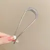 Exquisita y Lujosa Horquilla de Aleación en Forma de U para Fijar y Peinar el Cabello, Horquilla de Perlas y Pedrería para Mujeres