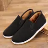 Zapatos de tela de estilo antiguo para hombre, antideslizantes, resistentes al desgaste, protección laboral, para padre, persona perezosa, lasagna, día de primavera y verano, zapatillas de tela slip-on, otoño, trabajo