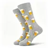 Nuevos Calcetines de Media Pantorrilla de Moda Otoño e Invierno de Amazon con Temática de Cerveza, Calcetines para Hombre de Comercio Exterior, Calcetines de Algodón de Moda Transfronterizos con Forma de Copa de Vino