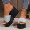 Pantuflas Verano Nuevas Exportación Talla Grande Sandalias de Suela Gruesa para Mujer Cuña Simple Verano Zapatos de Mujer Temu
