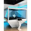Vitrine de Exibição Holográfica de 360 Graus 270 Graus Salão de Exposições Máquina Interativa Tudo-em-Um Imagem Fantasma 3D a Olho Nu Pirâmide