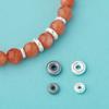 Plata Esterlina S925 Rueda Vintage Cuentas Espaciadoras Cuentas Sueltas Joyería Pulsera Pulsera de Estrella y Luna Accesorios