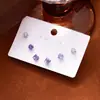 Pendientes Cuadrados de Diamante y Perla Casuales y Exquisitos Set de Pendientes de Ojo de Gato Coloridos Pendientes Versátiles de Moda Diaria para Mujeres