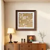 Deliciosa Pintura Decorativa Estética Estilo Sino, Arte de Pared Vintage para Sala de Estar, Fondo de Alto Nivel para Comedor, Pintura de Pared Estilo Chino