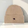 Gorros Cálidos de Lana para Otoño e Invierno para Mujer, Gorros de Punto Bordados de Oso Polar Casual Estilo Coreano, Gorros Fríos para Parejas Estudiantes, Tendencia al por Mayor