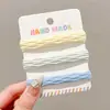 2025 Novo Elástico de Cabelo de Alta Elasticidade para Rabo de Cavalo Faixa de Cabelo Dopamina Anel de Cabelo Doce de Menina de Verão Acessório de Cabelo