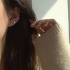 Pendientes de aguja de plata S925 para mujer, sencillos y pequeños, geométricos, 2022, nuevos y modernos, para dormir sin preocupaciones.